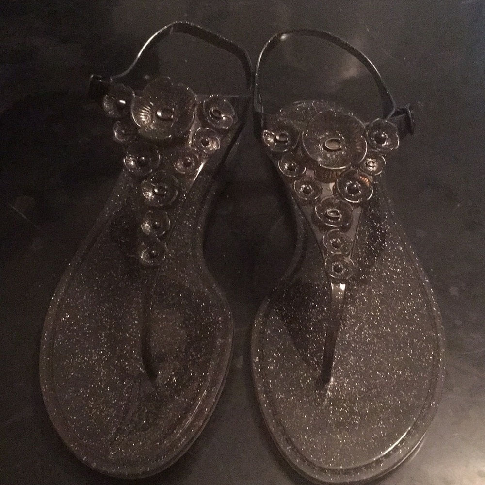 Coach tea rose jelly sandal